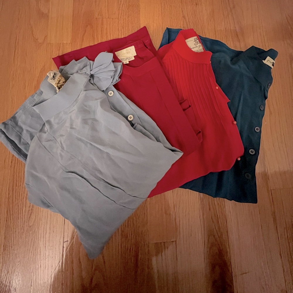 Vintage 100% silk shirts